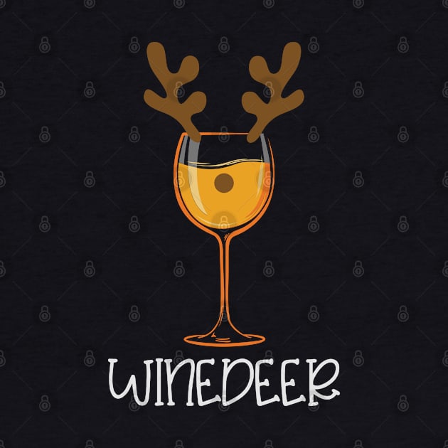 Winedeer funny Wine Lover Christmas gift by BadDesignCo